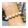 Бисер 925 Sier Pearl Bracelets Strands Женщины Простые летние браслет.