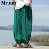 Men's Pants Mr.nut Cotton Linen Oversize Loose Harem Retro Clothing Baggy Lantern Unisex Street Jogger Trousers