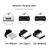 Taps di adattatore di ricarica rapida per cavo magnetico da 1-5ps per iPhone 14 Samsung Huawei Xiaomi Charge