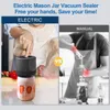 Spot Goods Scellant à vide portable pour aliments électriques électriques Mason Jar Sceller Kit de scellant