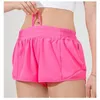 Shorts actifs Femmes Ty Yoga Micro-Elastic Low-Rise Athletic Short With Liner Workout Running Sport Talmy Control