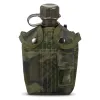 Zabezpieczenia 1L Outdoor Military Canteen Bottle Camping Turing Plecaking Bottle Bottle Water Botttle z okładką Kettle