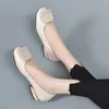 2023 Spring Women Flats Okrągłe palce baletowe Balet swobodny płaski biuro mokasyna butów żeńska łódź lolita buty 240329