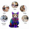 PopularExquisite Animal Puzzles Adult Children's Toy Irregular Shaped Board Set Toy Cat DIY Montessori Games Jigsaw Puzzles