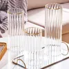 Wazony ins Stripe Glass Wazon Decor Decor Garden Gardens and Sadza Nordic Home Living Luksusowy Dekoracja