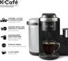 Kaffebryggare Keurig K-cafe singel som serverar K-Cup Coffee Latte och Cappuccino-tillverkare Black Charcoal Y240403
