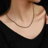 Chaînes Gold Color Twist Chain Love Heart Pendant Collier pour femmes Couples Classic Vintage Party Bijoux Cadeaux