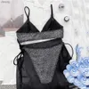 Swimwear pour femmes sexy noir brillant micro-thong bikini maillot de bain féminin de maillots de bain à lacets à lacets biquinis mini bikinis set ring lié de bain y240402