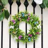 Fiori decorativi ghirlande primaverili per arredamento ghirlanda verde porta con cartello ghirlanda farfalla