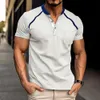 2024 Summer Nuova t-shirt casual da uomo a maniche corte a maniche corta 3D