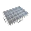 Jewelry Pouches Transparent Plastic Box 24 Divider Compartment For Case 40GB