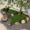 Decoratieve bloemen Duurzame kunstmatige filamenteuze mos tuin ambachtelijk milieugroene polyester gras diy nep woonkamer