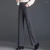 Women's Pants High Quality Woolen Wide Leg For 2024 Spring And Autumn Thickened Loose Straight Casual Pant