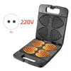 Formy do pieczenia Waffle Waffle Producent Non-Stick Coel 4 Belgian w kształcie żelaza ze stali nierdzewnej 1400 watowy ideał elektryczny