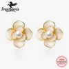 TrustDavis Real 925 Orecchini di fiori dolci in argento sterling per la figlia Regalo di compleanno per la festa della mamma Gioielli DS3729 240329