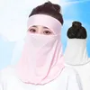 Eşarplar Flep Düz Renk İpek Açık Yüz Kalkanı Kadın Boyun Maskesi Erkekler Balıkçılık Yaz Güneş Koruyucu Gini