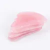 Massage Stones Rocks Rose Quartz Gouache Scraper Gua Sha Sha Massage For Face Natural Gouache Stone Guasha Massage Tools Body Facial Jade Massager Set 240403