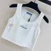 Outdoor Sport Tanks Top Women Embroidered Cropped Tops Designer Yoga T Shirts Knitted Vest
