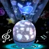 Musique rotative Projecteur Night Light Bt haut-parleur Lampe LED LED LUMIÈRES DE NIGHTS STARS STARS PROJECTEUR LAMPE DE TABLE POUR LES ENFANTS CHAMBRE