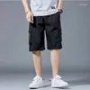 Shorts da uomo Abbigliamento da lavoro a più tasche medio estate sottili pantaloni a corto