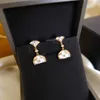 Orecchini di design di lusso 18K Donne oro allevate Gioielli Collane Generale Orenatura Regalo per matrimoni con accessori per gioielli in scatola