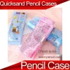 Cases Pencil Case Quicksand Doublel Layer Potlood Case Multifunction Creative Pencil Case Manne Male schattige hipster potloodkast