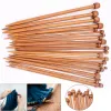 2pcs New Sweater Needle Carbonized Bamboo Needle Single Head Bamboo Charcoal Needle With Long Wood Needle 35cm Knitting Needle