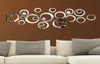 24pcSset Cercles acryliques 3D Sticker mural Diy Decoration Miroir Miroir Stickers muraux pour fond TV Art Home Decor5920440