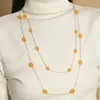 New autumn and winter beaded sweater chain fashionable simple and versatile high-end candy colored necklace long sweater chain