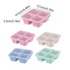 Schakel containers uit 4 kleur tarwe plastic frisse houdboxen snack candy lunch bento verblijfzakken