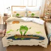 Bedding Sets Lovely Green Frog Duvet Cover Set Baby Alpaca Bed Linen Horse Soft With Pillowcase For Girls Kids Gift Bedroom Decor