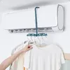 Hangons en plastique climatisation de liaison suspendue Racks de vêtements créatifs pliables avec des trous séchage à linge de linge à la maison