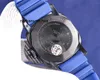 Horloges Designer koolstofvezel hoogwaardige heren Watch 47 mm automatische mechanische beweging roestvrijstalen kast lederen band 50m