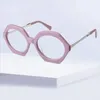 Zonnebrillen frames Acetaatglazen inlijsten vrouwen gepersonaliseerde onregelmatige bril van topkwaliteit mode recept optiek heren bijziendheid lezing