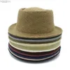 Chapeaux à bord large seau Luckylianji Femmes Couleur solide rétro Summer Fashion Pork Pie Hat de plage Vacation Voyage YQ240403