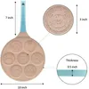 パンセブンホールフライポット肥厚オムレツパンケーキパンアニマルパターンシリコン非滑りハンドルステーキ朝食メーカーツール