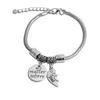 Bangle 2pcs BBF Friends No Matter Where Compass Split Broken Heart Double Bracelets Set Friendship Gift