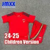 JMXX 24-25ウェールズチャイルドサッカージャージーキットキッドユニフォームジャージーフットボールシャツ2024 2025トップアンドショーツ子供バージョン