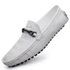 Casual Shoes loafers män läder italienska herrmokasin mocassin homme mocasines hombre slip-ons loafer