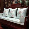 Pillow Luxury Chinese Style Sofa Cover Flowers Embroidered Throw Pillowcases Blue Yellow Green Covers Home Chair Decor