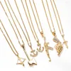 Hanger kettingen hiphop goud kleur roestvrijstalen kruisboog ax pistool anker hangers voor mannen rapper sieraden drop