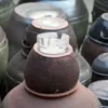 フォーク発酵ガラス重石のふた石工瓶小さなふた発酵重量透明なカバー重量発酵