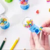 Erasers 20 Set/Lot Cartoon Gashapon Machine Eraser kostym Söt frukt Skrivande Ritning Rubber Pencil Eraser Office School Stationery Supply