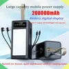 Cell Phone Power Outdoor Fast Charging CamPING Lamp 200000mAh Power Bank Portable External Battery Charger for Iphone Huawei 2443