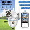 Andere CCTV -Kameras 8MP 4K WiFi Camera FHD PTZ CCTV -Überwachungskamera 4x Digital Zoom AI Human Detect Dual Objektiv mit zwei Bildschirm Wireless Outdoor Y240403