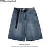 Jeans masculin Summer Retro Denim Shorts mâles 2024 Arrivée High Street ins Trendy Fifth Pantal