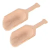 Ensembles de vaisselle 2 PCS cuillères cuillères cuillères de bain Salt Salt Salles Mini Feuille en bois utile pour la maison Premium Grocery