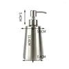 Vloeibare zeepdispenser 350 ml roestvrijstalen badkamer container pomp shampoo lotion fles hand ontsmettingsmiddel houder