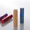 Nouveau 8 ml de tube en aluminium portable 8 ml Perfume rotatif Bouteille en métal Doublure de parfum mat