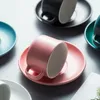 Tazze Nordic Creative Ins Coppa di caffè e piattino Set Home Afternoon Breakfast Mark Water Christmas Matte Ceramic